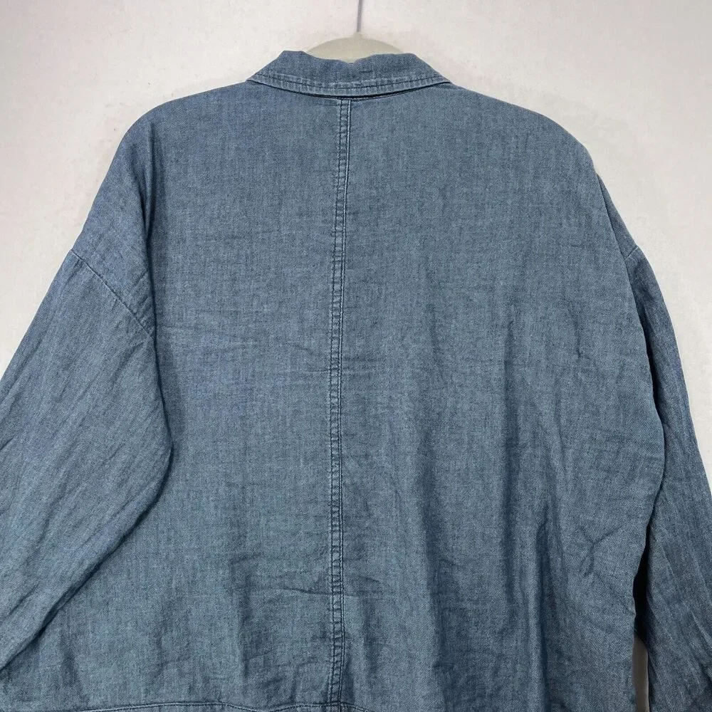Eileen Fisher Indigo Jean Jacket - Picture 5 of 11